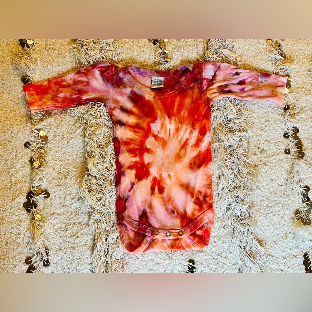 Long sleeve Ice Tie Dye Onesie